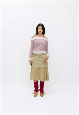 Vintage 00s Archive Japanese Diesel Layered Skirt