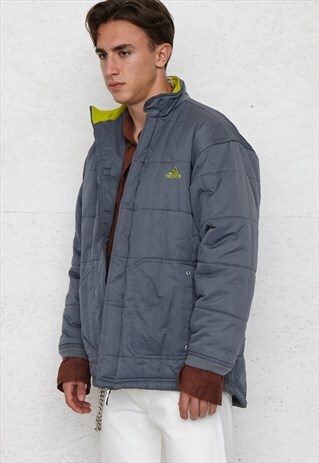 VINTAGE GREY ADIDAS PUFFER PUFFA WINTER JACKET
