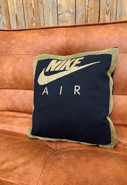 Reworked vintage Nike gold pillow cushion 