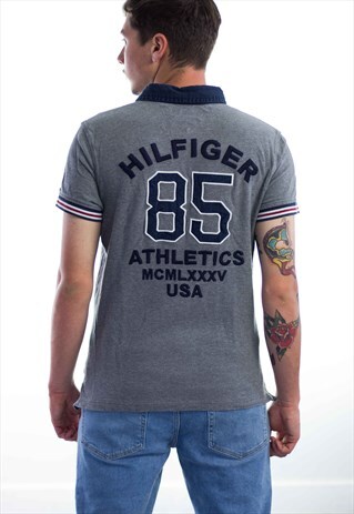 VINTAGE TOMMY HILFIGER LOGO SHIRT 90S M 9.8