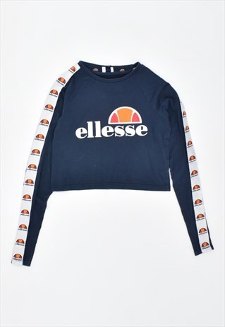 VINTAGE 90'S ELLESSE CROP TOP NAVY BLUE