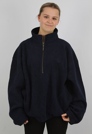 VINTAGE OSCAR JACOBSON NAVY FLEECE