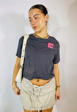 Vintage Size S The North Face Cropped T-Shirt in Grey