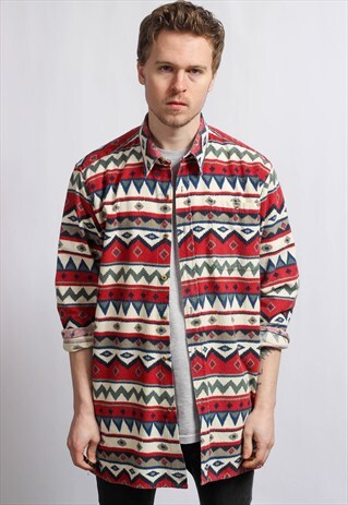 VINTAGE OVERSIZED AZTEC NAVAJO SHIRT