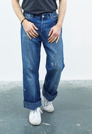 VINTAGE BLUE LEVI'S PAINT JEANS