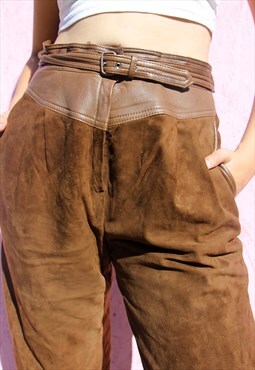 Brown Suede Trousers