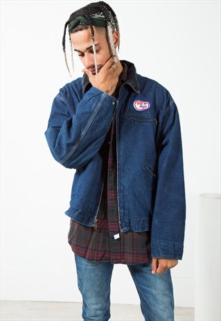 VINTAGE CARHARTT WINTER DENIM JACKET / S2195