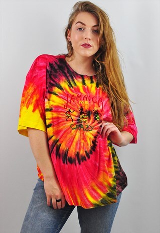 VINTAGE 90S OVERSIZE TIE DYE FESTIVAL T-SHIRT