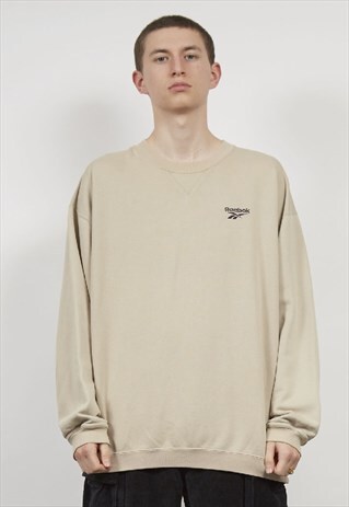 VINTAGE 90'S REEBOK BEIGE SWEATSHIRT