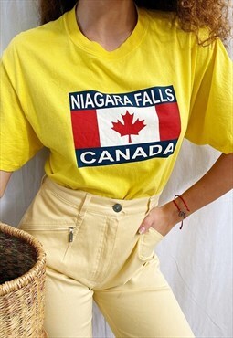 Vintage 80s NIAGARA FALLS graphic print top tee t-shirt