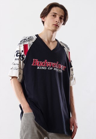2000 VINTAGE BUDWEISER GRAPHIC TEE T SHIRT