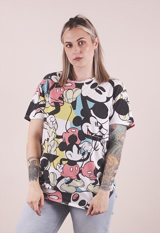VINTAGE 90S DISNEY MICKEY MOUSE T-SHIRT /A8-118