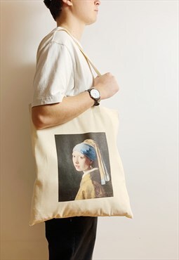 Johannes Vermeer Girl with a Pearly Earring Tote Bag