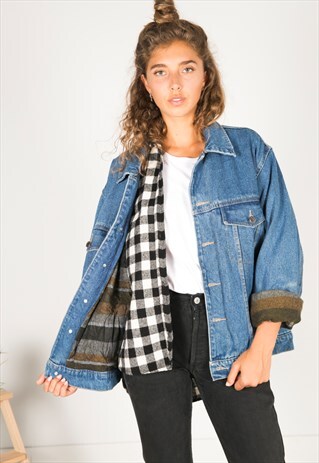 VINTAGE 80S WRANGLER ORIGINAL LINED DENIM JACKET / 3110