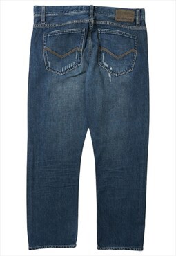 Vintage Energie Feder Distressed Blue Jeans Womens