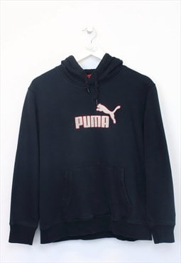 Vintage Womens Puma spell out hoodie in black. Best fits M