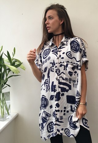 CRAZY PATTERN OVERSIZED RETRO VINTAGE UNISEX FESTIVAL SHIRT