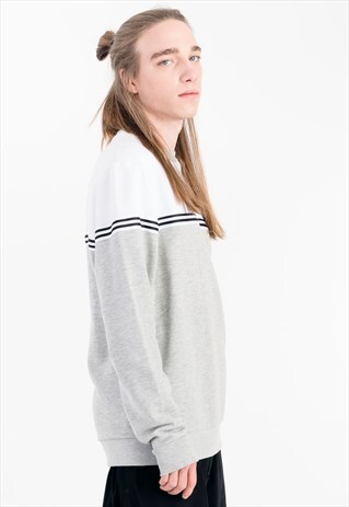 TAPED GREY SWEATSHIRT