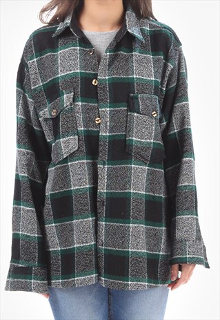VINTAGE PLAID FLANNEL SHIRT