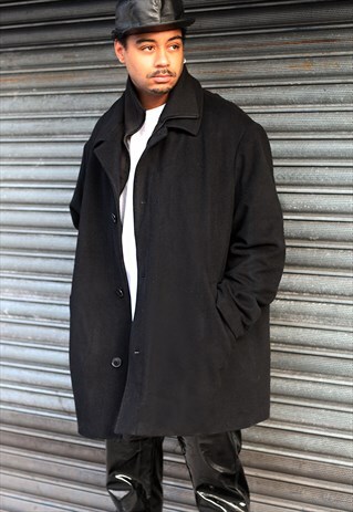VINTAGE CALVIN KLEIN OVERSIZED WOOL AND CASHMERE BLEND COAT