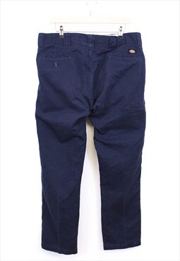 Vintage Dickies Trousers Navy Straight Fit With Classic Logo