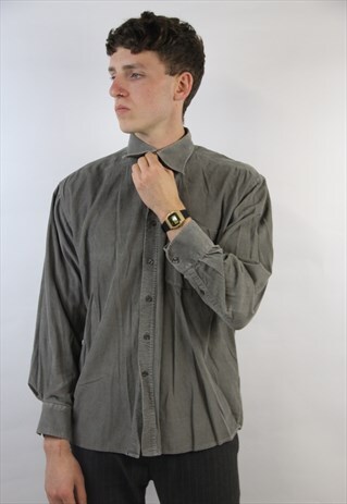 VINTAGE 90'S GREY CORD SHIRT
