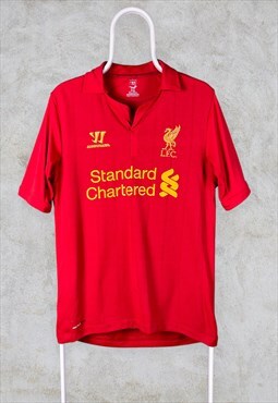 Vintage Liverpool Football Shirt Red Home Warrior Medium