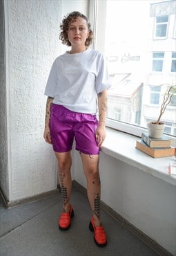 Vintage Purple Shimmering Sport Shorts
