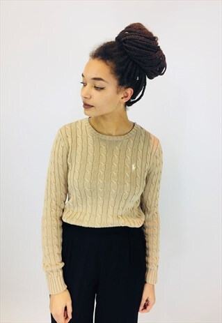 RALPH LAUREN CABLE KNIT COTTON JUMPER