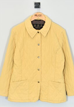 Vintage Women's Barbour Coat Yellow Medium