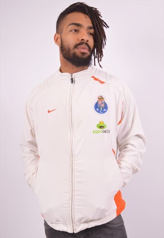 VINTAGE NIKE TRACKSUIT TOP JACKET WHITE
