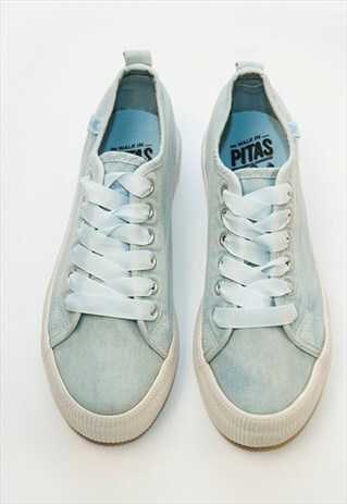 SKY BLUE CANVAS SKATE SHOES BY WALK IN PITAS
