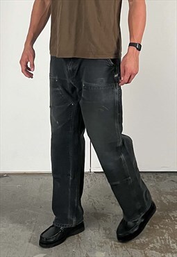 Vintage Carhartt Double Knee Carpenter Pants Men's Black