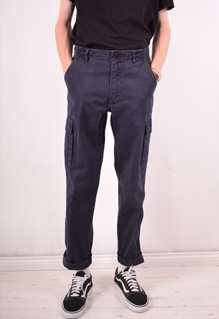 NORTH SAILS MENS VINTAGE CARGO TROUSERS W32 L32 NAVY 90S