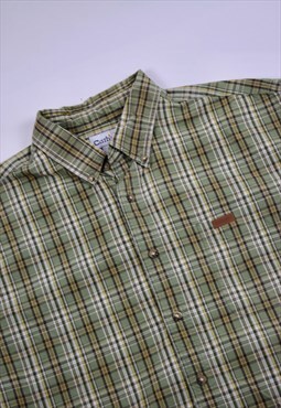 Vintage 90s Carhartt Green Check Short Sleeve Shirt