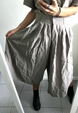 Extra Wide Leg Zip Fly City Lounge Comfy Skirt Culottes M