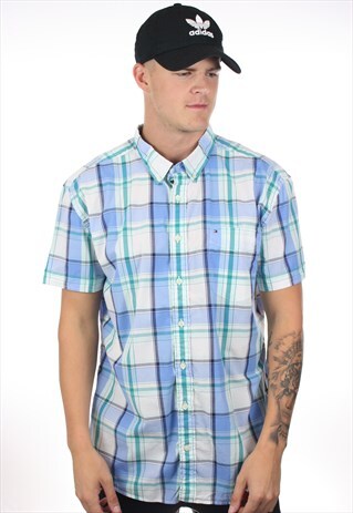 VINTAGE TOMMY HILFIGER CHECKED SHORT SLEEVE SHIRT