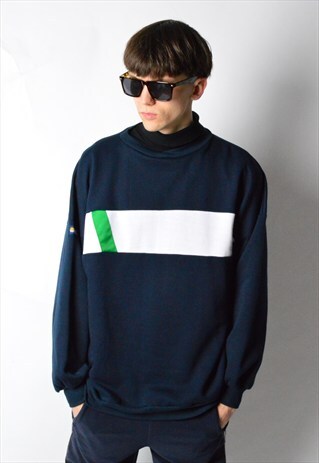 VINTAGE 80S NAVY BLUE DROP SHOULDER SWEATSHIRT