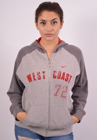 VINTAGE NIKE WEST COAST 72 HOODIE SWEATER GREY