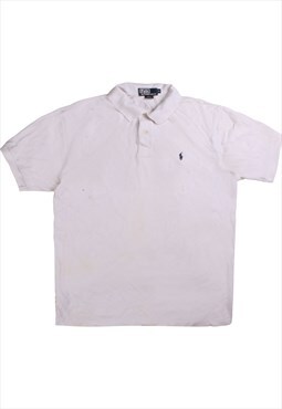 Vintage  Polo Ralph Lauren Polo Shirt Quarter Button White