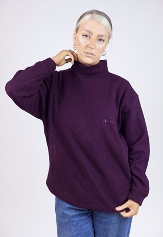 VINTAGE 90S CHAMPION BURGUNDY KNIT JUMPER
