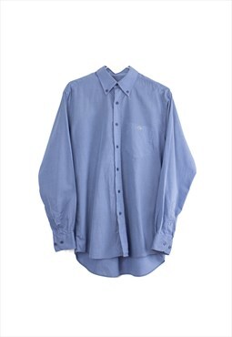 Vintage Lacoste Plain Shirt in Blue M