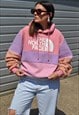 Y2K reworked The North Face sunset fleece colourblock hoodie