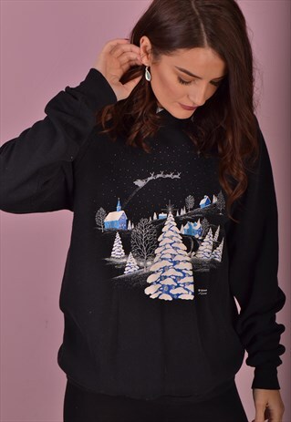 BLACK MORNING SUN CHRISTMAS SWEATSHIRT GJ4111