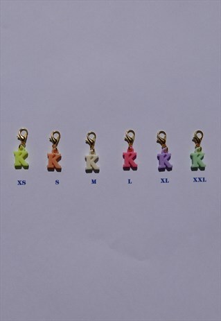 INITIAL 'K' CHARM WITH GOLD PLATED CLASP