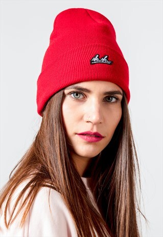 BEANIE LONG RED