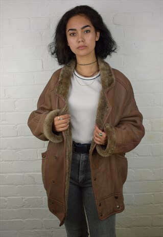 VINTAGE 90'S SHEARLING COAT