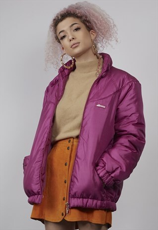 VINTAGE 80'S ELLESSE PINK PADDED JACKET
