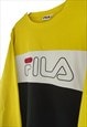 VINTAGE FILA SWEATSHIRT IN YELLOW M