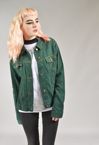 VINTAGE WRANGLER GREEN DENIM JACKET